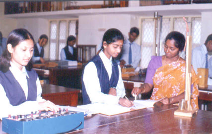 Students engaged in project-based learning activities