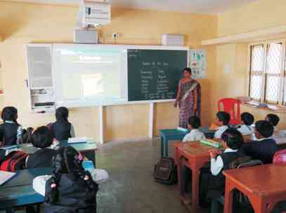 Smart classroom with interactive digital tools